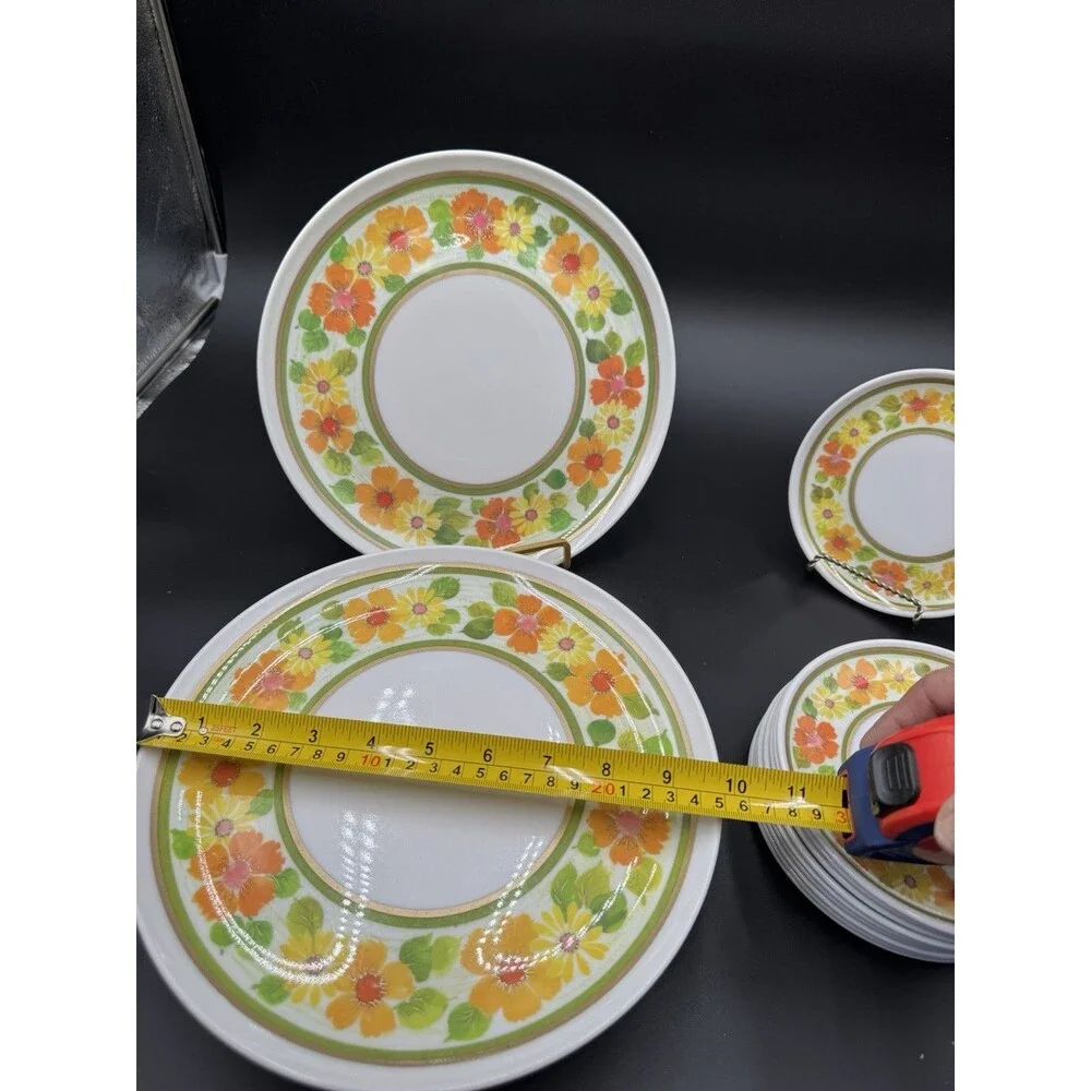 Sheffield Imperial Melamine Golden Garden Pattern. 20 Plates